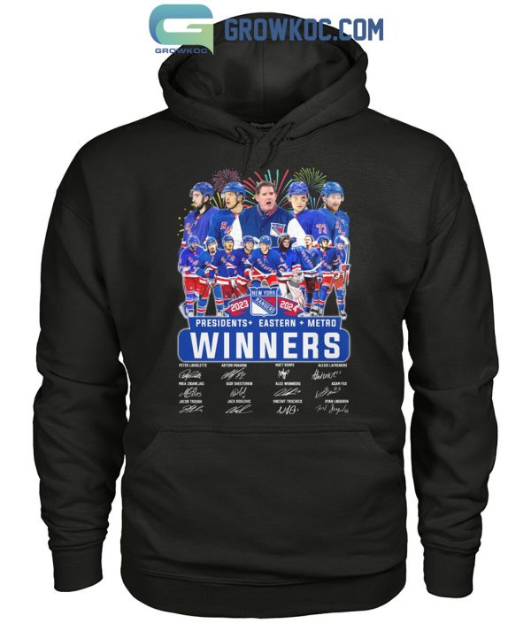 New York Rangers Presidents Eastern Metro Winners 2024 T Shirt