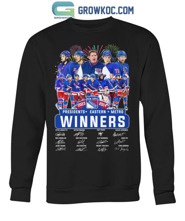 New York Rangers Presidents Eastern Metro Winners 2024 T Shirt