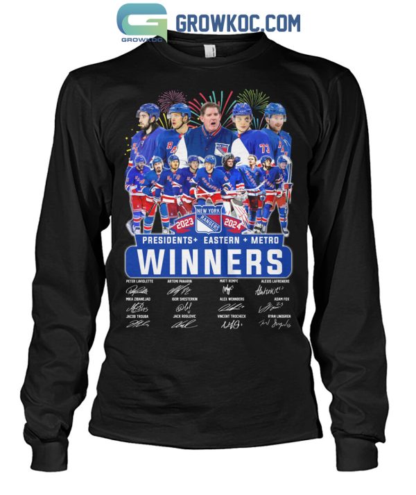 New York Rangers Presidents Eastern Metro Winners 2024 T Shirt