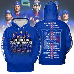 New York Rangers Presidents’ Tropy Winner 2023 2024 Hoodie T Shirt