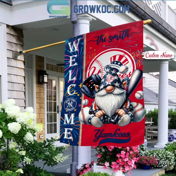 New York Yankees Happy 4th Of July Independence Day Personalized House Garden Flag