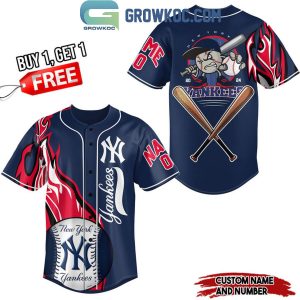 New York Yankees Winner Personalized Baseball Jersey Navy Version