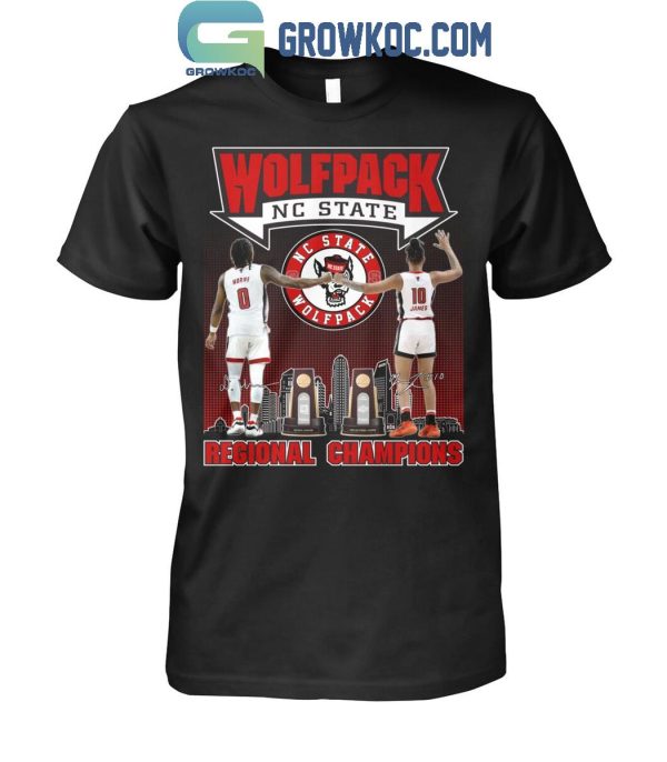 North Carolina State Wolfpack Regional Champions Basketball T-Shirt