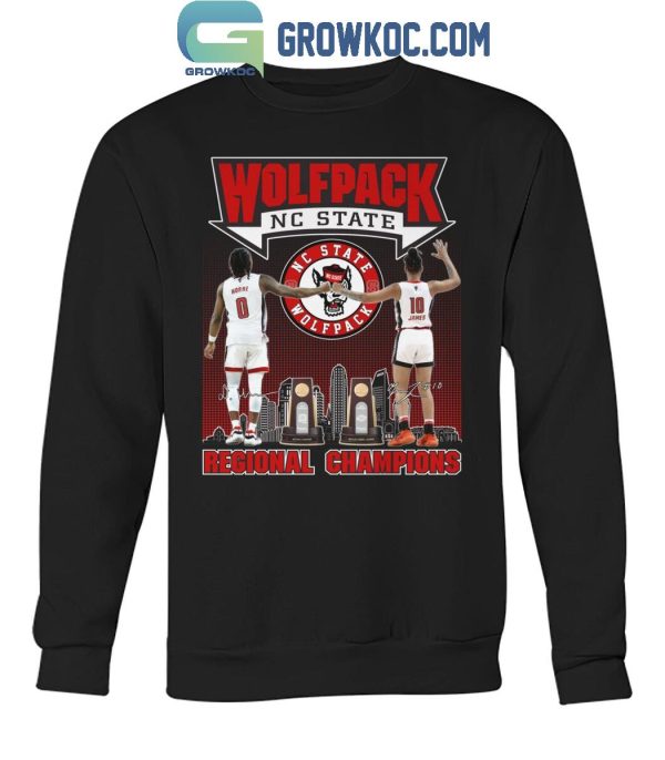 North Carolina State Wolfpack Regional Champions Basketball T-Shirt