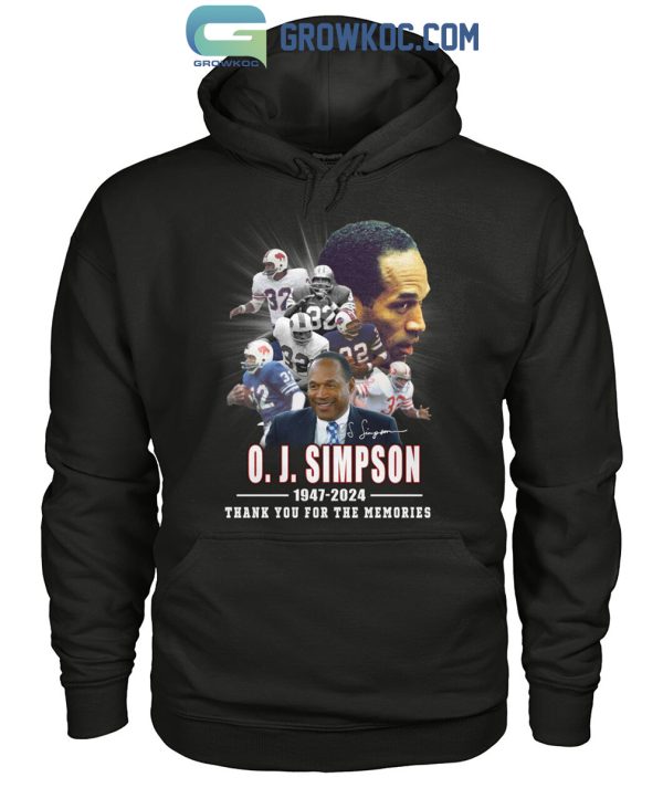 O. J. Simpson 1947-2024 Thank You For The Memories T-Shirt