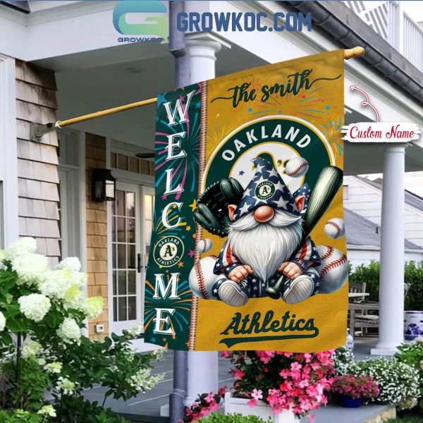 Oakland Athletics Happy 4th Of July Independence Day Personalized House Garden Flag