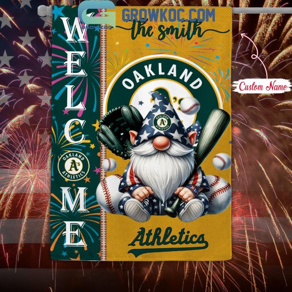 Oakland Athletics Happy 4th Of July Independence Day Personalized House Garden Flag