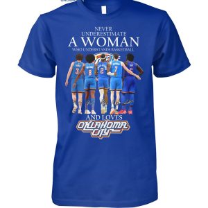 Oklahoma City Thunder Never Underestimate A Woman Who Understands Basketball T-Shirt