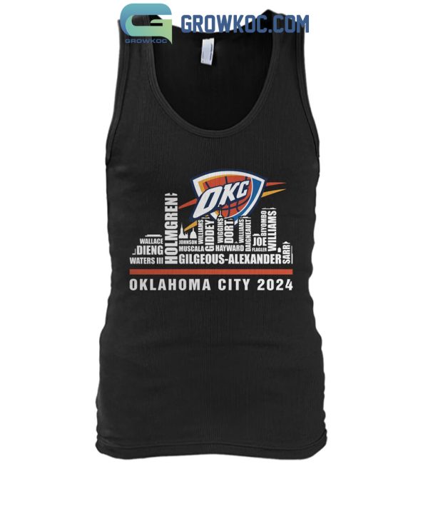 Oklahoma City Thunder Basketball Team 2024 City Horizon T-Shirt