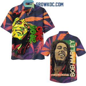 One Love One Heart Bob Marley Fan Hawaiian Shirt