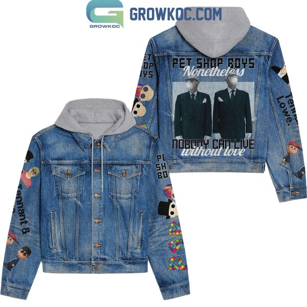 Pet Shop Boys Nonetheless Nobody Can Live Without Love Hooded Denim Jacket