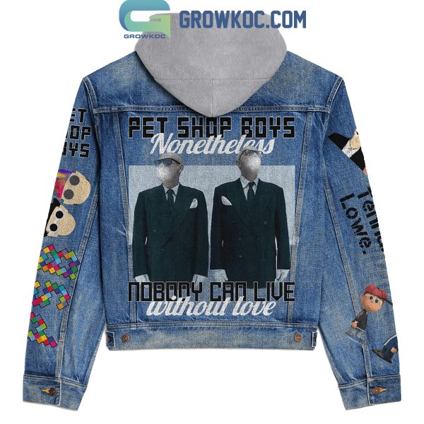 Pet Shop Boys Nonetheless Nobody Can Live Without Love Hooded Denim Jacket