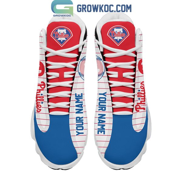 Philadelphia Phillies Baseball Team Love Personalized Air Jordan 13 Shoes