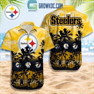Pittsburgh Steelers Palm Tree Fan Hawaiian Shirt