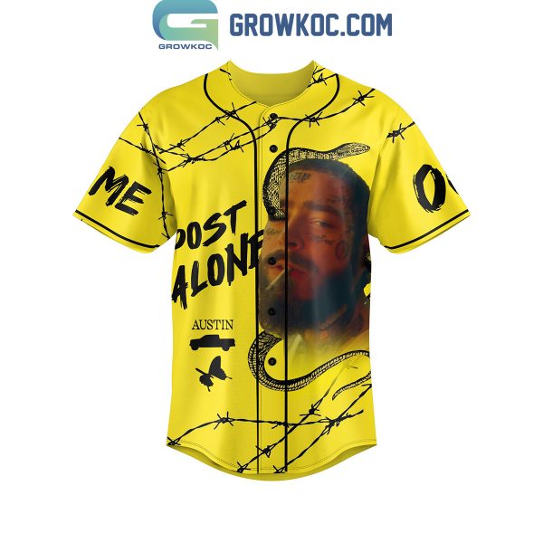 Post Malone I Have It I Work My Magic Personalized Baseball Jersey Yellow Design