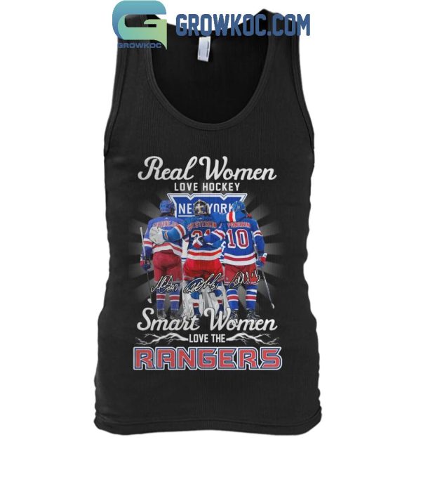 Real Women Love Hockey Smart Women Love New York Rangers T-Shirt