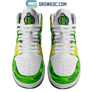 Rick And Morty Green Design Cartoon Air Jordan 1 Shoes