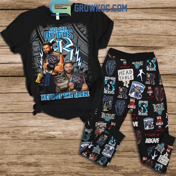 Roman Reigns Head Of The Table We The Ones Fleece Pajamas Set