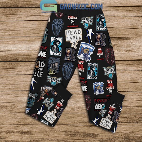 Roman Reigns Head Of The Table We The Ones Fleece Pajamas Set