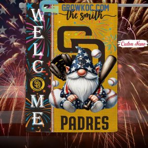San Diego Padres Happy 4th Of July Independence Day Personalized House Garden Flag