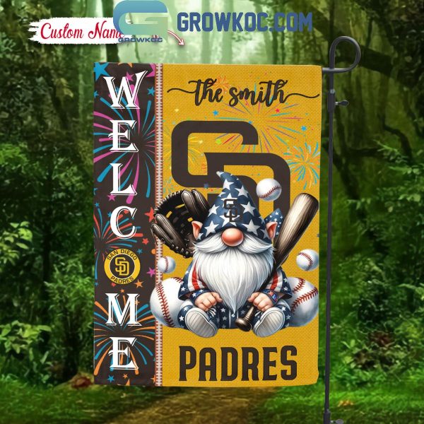 San Diego Padres Happy 4th Of July Independence Day Personalized House Garden Flag