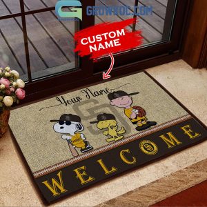 San Diego Padres Snoopy Peanuts Charlie Brown Personalized Doormat