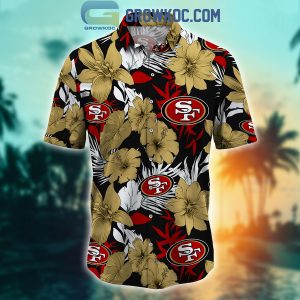 San Francisco 49ers Tropical Aloha Hibiscus Flower Hawaiian Shirt
