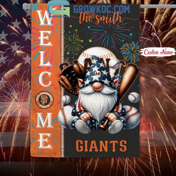 San Francisco Giants Happy 4th Of July Independence Day Personalized House Garden Flag