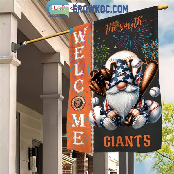 San Francisco Giants Happy 4th Of July Independence Day Personalized House Garden Flag