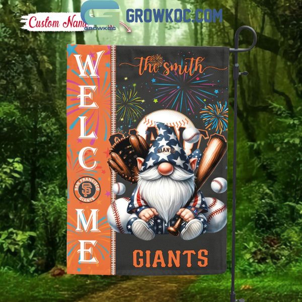 San Francisco Giants Happy 4th Of July Independence Day Personalized House Garden Flag