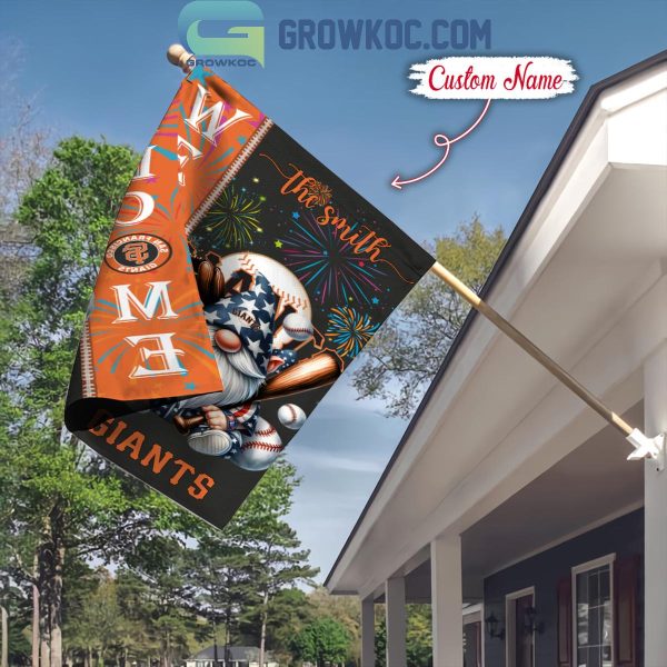 San Francisco Giants Happy 4th Of July Independence Day Personalized House Garden Flag