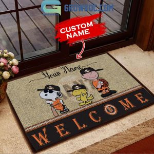 San Francisco Giants Snoopy Peanuts Charlie Brown Personalized Doormat