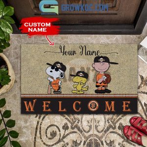 San Francisco Giants Snoopy Peanuts Charlie Brown Personalized Doormat