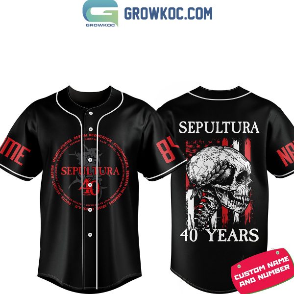Sepultura 40 Years Morbid Visions Personalized Baseball Jersey