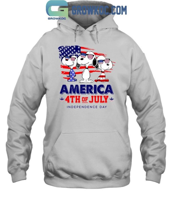 Snoopy Independence Day American 4th Of July T-Shirt