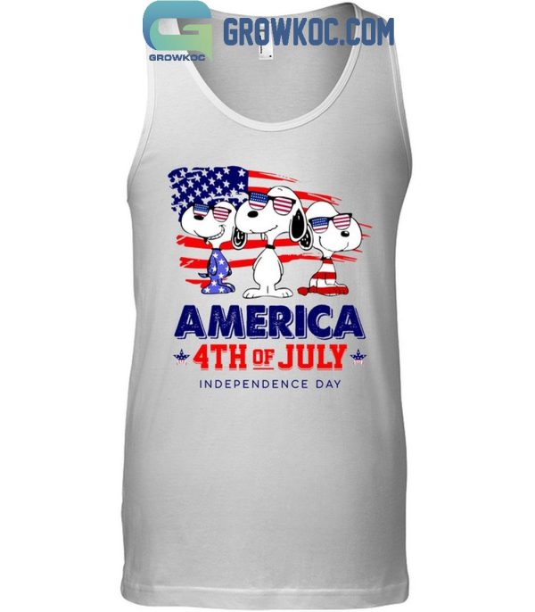 Snoopy Independence Day American 4th Of July T-Shirt