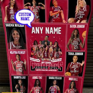 South Carolina Gamecocks 2024 National Champions Personalized Fleece Blanket Quilt