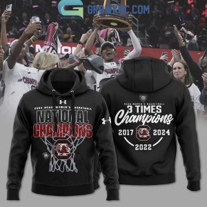 South Carolina Gamecocks NCAA Women’s Basketball 3 Times Champions Black Hoodie Shirts