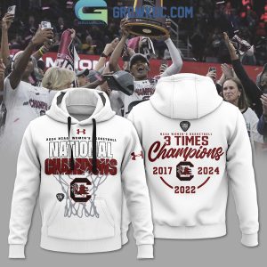 South Carolina Gamecocks NCAA Women’s Basketball 3 Times Champions White Hoodie Shirts