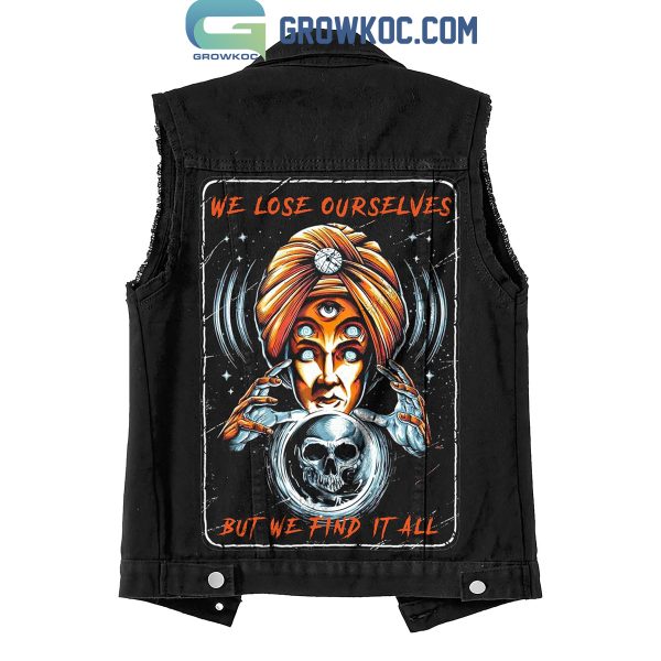 System Of A Down We Lose Ourselves But We Find It All Sleeveless Denim Jacket