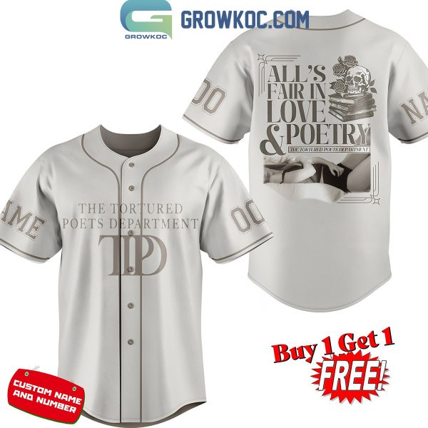 Taylor Swift TTPD All’s Fair In Love And Poetry Personalized Baseball Jersey