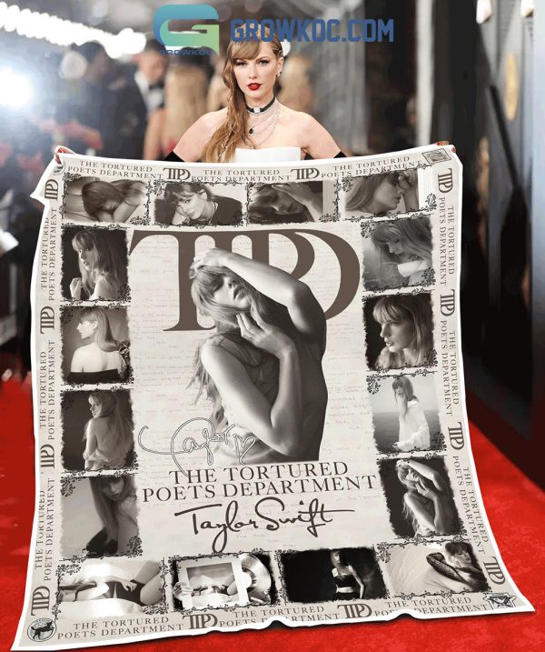 Taylor Swift The Tortured Poets Department Album Fleece Blanket Quilt