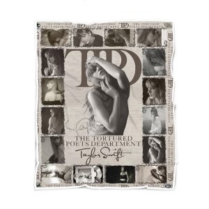 Taylor Swift The Tortured Poets Department Album Fleece Blanket Quilt