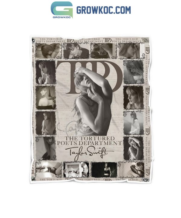 Taylor Swift The Tortured Poets Department Album Fleece Blanket Quilt