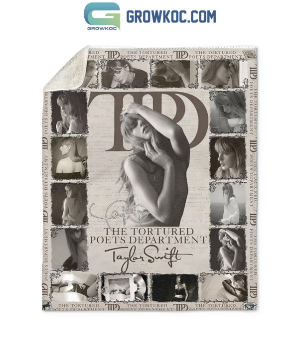 Taylor Swift The Tortured Poets Department Album Fleece Blanket Quilt