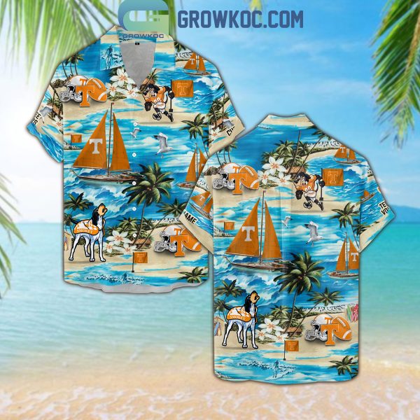 Tennessee Volunteers Boat Sailing Personalized Hawaiian Shirts