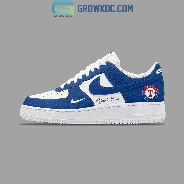 Texas Rangers Baseball Team Personalized Air Force 1 Shoes