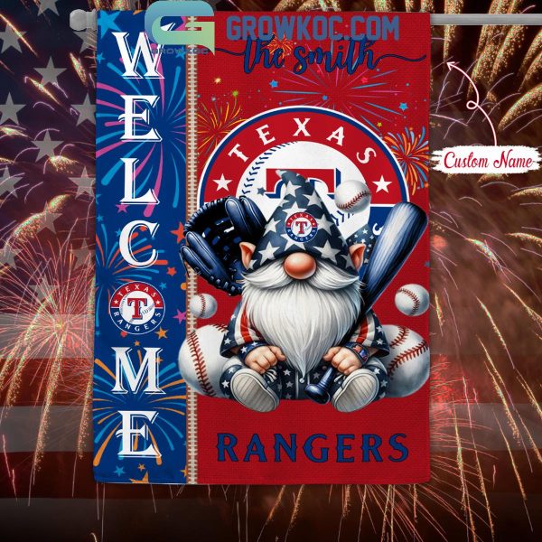 Texas Rangers Happy 4th Of July Independence Day Personalized House Garden Flag