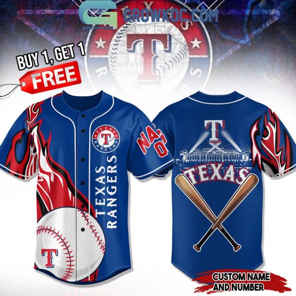 Texas Rangers One Riot One Ranger Personalized Baseball Jersey