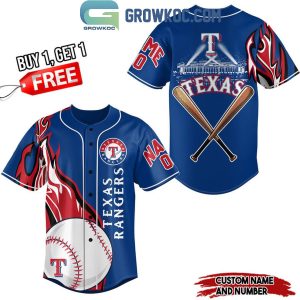 Texas Rangers One Riot One Ranger Personalized Baseball Jersey